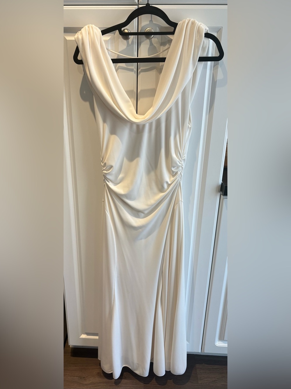 Cinq à Sept Kaia Ruched Halter Midi Dress White Size 10